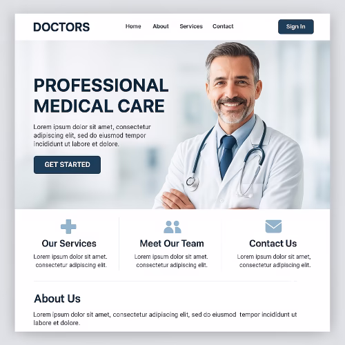 Profesyonel doktor web sitesi tasarımı örneği - Hasta güveni