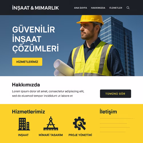 Mimarlık web sitesi tasarımı - Proje detay sayfası geliştirme